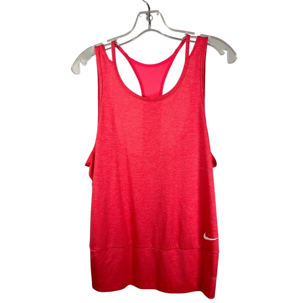 Nike Dri-FIT Racerback Tank Top Women's‎ Size M Coral Athletic Workout